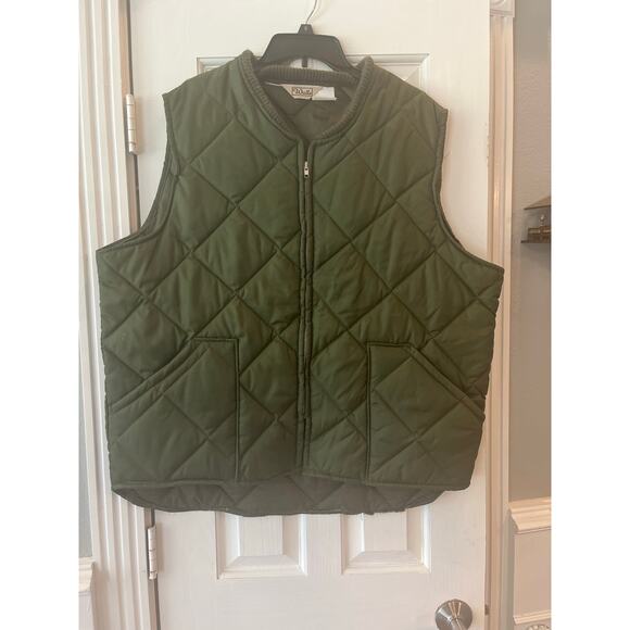 Walls Quilted Puffer Vest Military Green Olive Academia Hunting Outdoor Utility - Picture 1 of 10